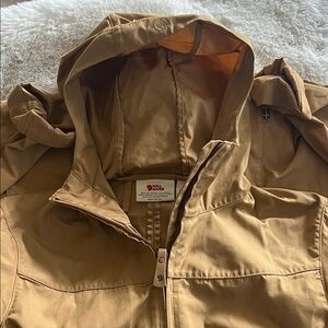 Fjallraven Brown Hooded Raincoat